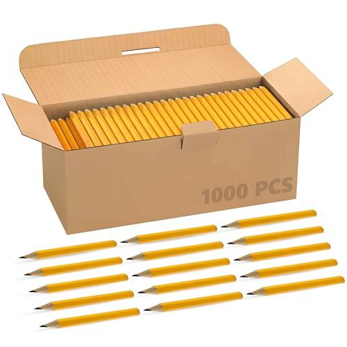 1000 Pack #2 HB Mini Golf Pencils Bulk, Wood-cased 3.5” Small Pencils Bulk, Pre-sharpened mini pencil bulk for Teachers Writing, Marking Sketching, Classroom Essentials, Back to School Supplies