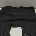 WantGor Crochet Bags, Beach Mesh Tote Bag Womens Shoulder Shopping Handbag Casual Travel Totes Bag Foldable Hobo Bags (Black)