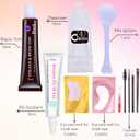 Lash T-i-n-t Kit Black, 15ml Eyelash D-y-e, Full Brow T.i.n.t. Set With Tools, DIY Eyelash Eyebrow T-i-n-ting Makeup At Home, Be Voluminous And Energetic For 6 Weeks(Black Stain Mascara Look)