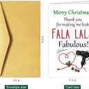 2 x Funny Hair Stylist Beautician Christmas Card, Cute Christmas Appreciation Card for Beauty Shop Worker Hairdresser, Beautician Hair Stylist Xmas Holiday Thank You Cards for Him Her (#13)