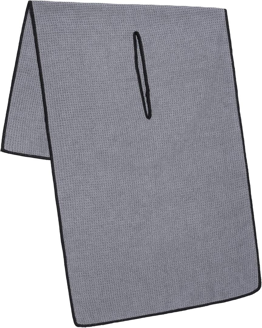Mile High Life | Pro Tour Caddy Towel | 17 x 40 with 8 Center Slit | Premium Microfiber Waffle Texture (Dark Gray)