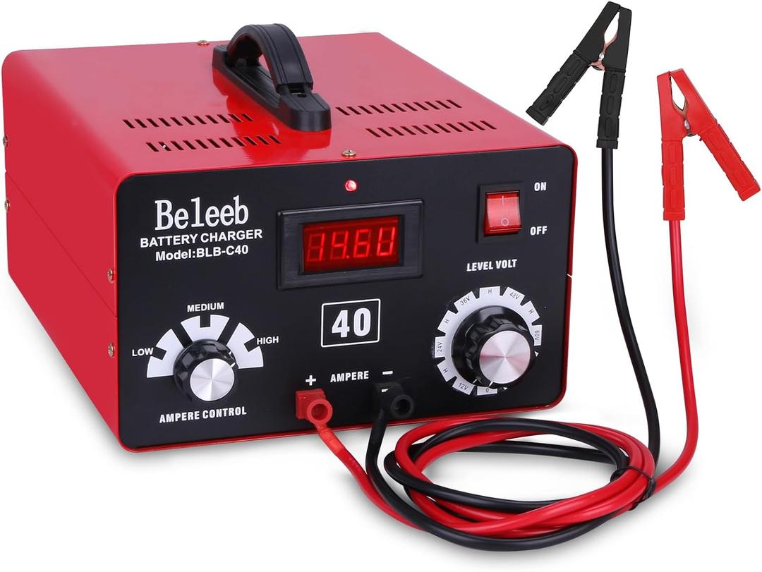 Multi-Voltage Battery Charger 12V 24V 36V 48V 60V 72V for LiFePO4, Lithium Batteries, High Voltage Pulse Desulfator for Lead-Acid, for Car, Golf Cart, RV, Marine, Boat