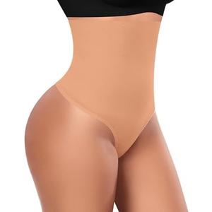 Tummy Control Thong Shapewear for Women High Waisted Body Shaper Panties Shaping Thong Girdle Underwear Size S