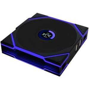Lian Li UNI Fan TL - LCD Wireless 120 - Single Pack - 2.4 GHz Wireless Signal RGB & PC Case Fan - Infinity Mirror Design - LCD Display - Controller NOT Included & Required - Black (12TLLCD1W1B)