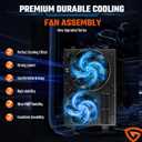 GEARLAST Radiator Fan Engine, Replacement Dual Radiator & Condenser Cooling Fan Assembly Fit for Volkswagen Jetta 2.0L VW Tiguan for Audi A3 TT 1K0121205AD9B9