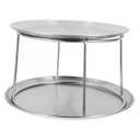 Multi-Functional Seafood Display Rack 1 Set Stainless Steel Serving Platter Circular Buffet Risers Food Display Stands for Party