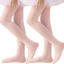 EPEIUS Ballet Tights for Girls Footed Dance Tights 90D Toddler Ultra Soft School Stockings Kids Leggings Pantyhose 11-14 Years Ballet Pink 2 Pack