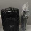 Pyle 680W Portable Bluetooth PA Speaker - 10" Rechargeable Outdoor Karaoke Speaker, Audio System w/Wireless Mic and Wheels, TWS, Lights, LED Display, 6.5mm Mic Input, FM/AUX/MP3/USB/SD