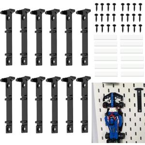 Wall Mount Compatible with f1 Speed Champions Sets, Wall Bracket for Speed of Champions,Vertical Wall Mount for Brick Cars (12 Packs)