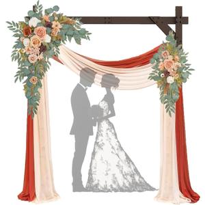 7.48FT Wooden Wedding Arch Frame Backdrop Stand, Square Wood Arch Stand Wedding Arches for Ceremony Wedding Arbor