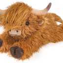 25" | 4.5 Pounds Highland Cow Weighted Stuffed Animals for Kid Adult, Microwavable Stuffed Animal Unscented, Cute Coolable Heatable Weighted Plush Warm Gifts for Christmas Birthday, Large Highland Cow