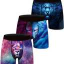 ANGEL CITIZ 1 or 3 Pack Men's Novelty Boxer Briefs Funny Boxer Shorts Hilarious Gag Gifts Christmas Underwear for Men No Fly, Small