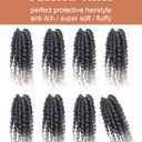 Passion Twist Hair,6 Inch Passion Twist Braiding Hair,Short Pre Looped Crochet Twist Jumbo Pre-twisted Two Strand Braids 8 Packs (TGrey/Ombre Grey)