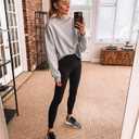 Leggings with Pockets for Women,High Waisted Tummy Control Soft Yoga Pants for Workout,Active,Running,Lounge Navy (Blue, XXL)