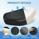 Recumbent Bike Seat Cushion, Comfortable Exercise Bike Seat Cushion with Washable Anti-Slip Cover, Universal Foam Rower Mat Pad for Rowing Machine