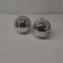 Suwimut 2 Pack Disco Light Mirror Ball, 8 Inches Cool and Fun Large Silver Hanging Disco Ball with Hanging Ring for Retro Party, Home Bands Decorations, New Years Celebration