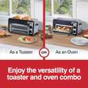 Hamilton Beach 2-in-1 Countertop Toaster Oven & Long Slot 2 Slice Toaster, Compact Retro Design,