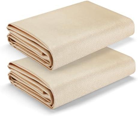 2 Pack Welding Blanket, 4x6 ft Heat Resistant Fire Blanket with Brass Grommets, Welding Blanket Fireproof, Heavy Duty Fiberglass Welding Mat for Grill, Smoker, Camping, Industrial Use