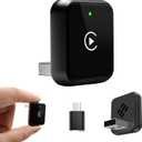 Wireless CarPlay Adapter For iPhone,Upgrade OEM Wired to Wireless CarPlay Zero Lag & Fast 3S Auto-Reconnect Stable, USB-A & USB-C Ready Seamless Hands-Free Integration (Square, Graphite Black)