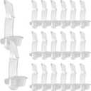 EMVANV 20 PCs Shelf Support PegClear Plastic Locking Shelf Support Pin Clips Cabinet Shelf Clips Shelf Pegs for Kitchen Cabinet Furniture Wardrobe Closet Cupboard and Bookcase(Clear)