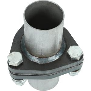Exhaust Triangle Flange QuickFix Repair Pipe Kit w/Gasket & Hardware Universal 2" OD 3 Bolts