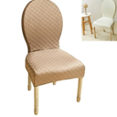 Dining Room Chair Slipcovers - Round Back Covers, Set of 1/2/4/6 Protectors (Khaki,2pcs)