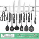 Magnetic Knife Holder for Wall - Stainless Steel Knife Magnetic Strip 18 Inch - Wall Knife Magnet Bar Rack With Hooks