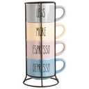 Mainstays Ceramic Espresso Mugs Rack