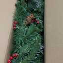 9ft Pre-Lit Artificial Christmas Garland,Christmas Tree Garland,Xma Tree Garland with Lights,Decorated with Pine Cones, Berry Clusters, Plug in, Christmas Collection,
