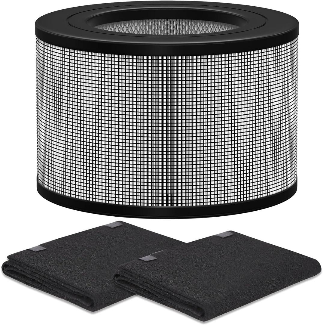 Ontheone 50250-S HEPA Filters Replacement & Carbon Pre-Filter Set Compatible with Honey-well 24000 24500 50250-S 52500 Air Cleaner Purifier, Part Number 24000, (1 HEPA + 2 Carbon Pre-Filter) White