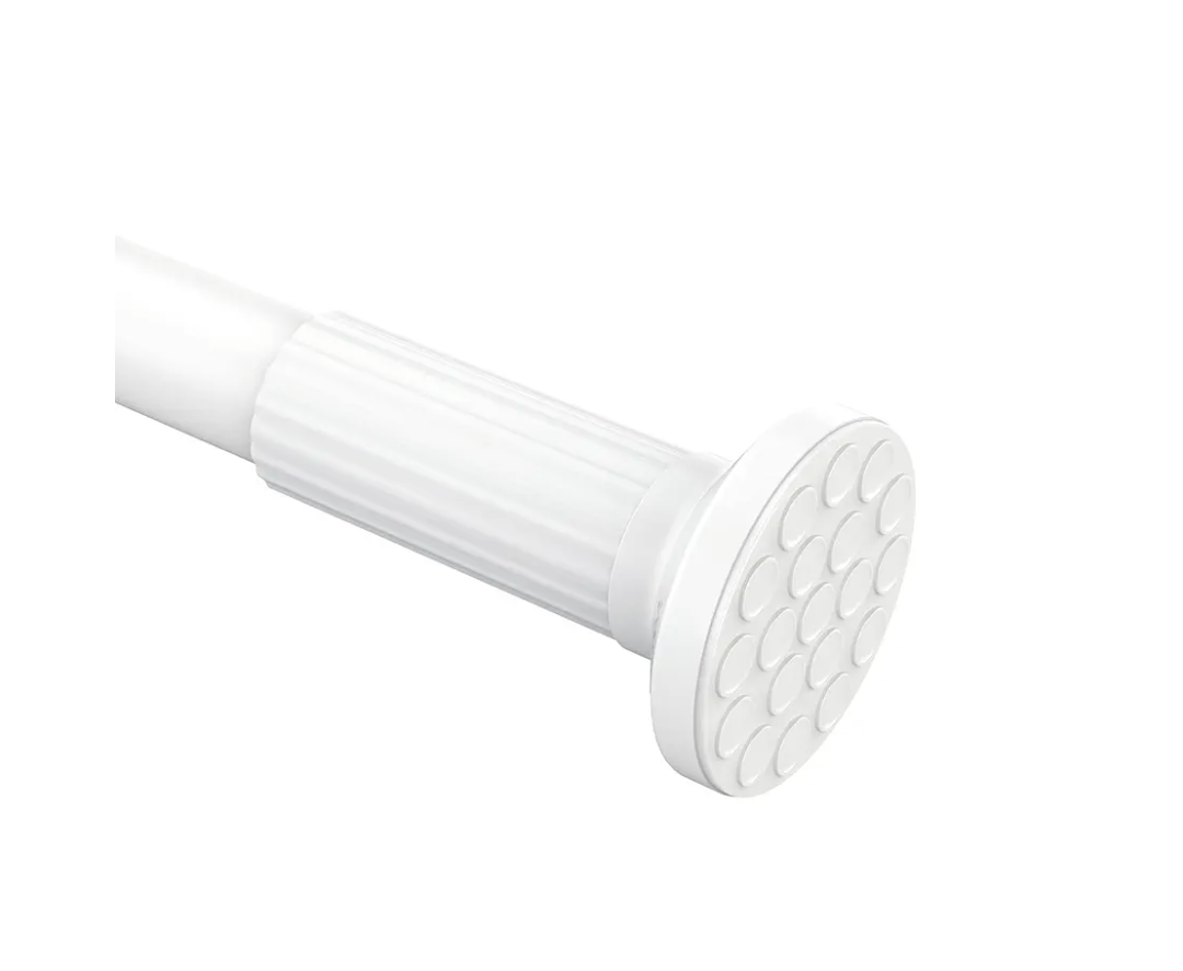 Umimile Tension Curtain Rod, 51-145 inches Adjustable Spring Shower Tension Curtain Rod, Stainless Steel Closet Rod for Windows or Shower, No Drilling, No Rust, Easy to Install, White
