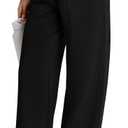 PRETTYGARDEN Womens Wide Leg Sweatpants High Waisted Baggy Lounge Sweat Pants Drawstring Athletic Flared Joggers with Pockets (Black, S)