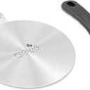 9.45inch Stainless Steel Induction Cooktop Adapter Plate, Heat Diffuser for Glass and Electric Cooktop, Detachable Handle