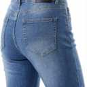 Zylioo Tall Jeans for Women 32"/34" Inseam Long Stretch Denim Pants Straight Leg Mid Rise Classic Fit for ExtraTallM Ladies (Blue)
