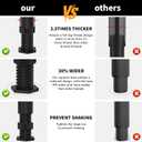 braxan 6 Pcs Bed Support Legs Frame Replacement, Patas para Cama Adjustable Height Furniture Center for Frame/Sofa/Dresser/Chair/Table 7.87 In-14.96 in Bed Support Legs (Black)