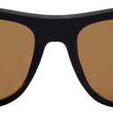 SOJOS Retro Rectangle Polarized Sunglasses for Women Men Vintage Shades UV400 Protection Sunnies SJ2338 (Black/Brown)