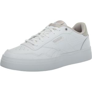 Reebok Women's Court Advance Bold Sneaker (10, Footwear White/Moonstone/Pink Stucco)