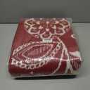 2x8 Washable Christmas Runner Rug with Non Slip Backing, Absorbent & Dirt-Trapping, Red and White High-Low Textured Floral Hallway Carpet for Kitchens, Laundry Rooms, Bathrooms, Entryways