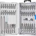 toolant 46-Piece Screwdriver Bit Set (S2 Steel), SAE/Metric Hex & Torx Bits for Furniture Assembly, Magnetic Tips with Color-Coded Ring, Easy-Access Storage Case for Home & Auto Repair