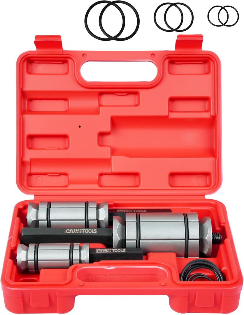 DAYUAN Upgraded 3 Pcs 1-1/8 inch to 3-1/2 inch Exhaust Pipe Expander Tool Set, Tail Pipe Spreader Kit Compatible with Most Vehicles and Trucks Red Case