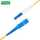 Fibergaga-30M(98ft) OS2 SC to LC Fiber Patch Cable Single Mode, Simplex, Length Option: 0.5M(1.6ft)-100m(328ft) 9/125m 2.0mm Diameter Fiber Optic Cords,LSZH, OS1/OS2 Compatible
