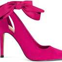 Fashare Womens High Heels Bow Tie Back Sexy Stiletto Ankle Strap Wedding Dress Pumps Shoes Size 8