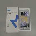 for iPhone 16 Case,[3 in 1] with Screen Protector & Camera Lens Protector, Flower Pattern Design,Clear Soft Shockproof Slim Floral Phone Cover for Women Girls 2024 6.1"(Magnolia/Blue)