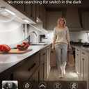 EZVALO 5-Pack Under Cabinet Lighting, 2400mAh Rechargeable Motion Sensor Light, 10inch Magnetic Closet Lights with Dimmable & 3 Color Temps, Wireless Motion Activated Lights with Remote for Kitchen