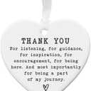 2 x Acrylic Heart Hanging Ornament - 2.4 x 2.2 Inch | Birthday Christmas Holiday Thank You Gifts for Women Friends Family Coworker Classmate (Thank You Being a Part of My Journey)