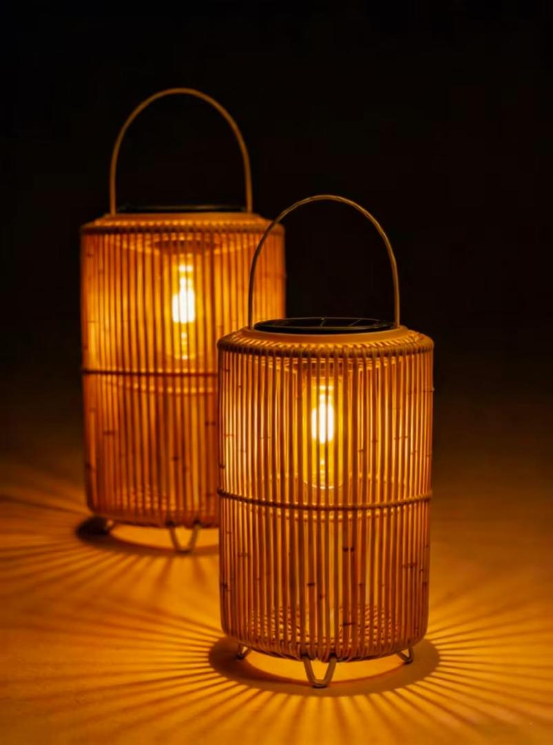 Cooo Solar Lanterns Waterproof Outdoor Solar Lantern Lid for Women Mom Grandma Outdoor Table Lamps Garden Yard Decor (Cylinder, 2)