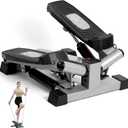 BESVIL Stair Steppers for Exercise, Steppers for Exercise at Home, Hydraulic Mini Fitness Stepper with ResistancBands, 330lbs Weight CapacityStepper for Total Body Workouts.