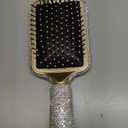 Meanplan Rhinestone Hair Brush for Women Bling Detangling Curly Hair Brush Paddle Comb All Wet or Dry Hairs Types with Massage Air Cushion Mother's Day Gifts for Women