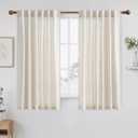 NICETOWN Linen Curtains 72 Inch Long 2 Panels Set for Living Room, 55" Wide Thick Flax Linen Blend Privacy Drapes Rod Pocket & Back Tab with Light Filtering for Bedroom/Farmhouse