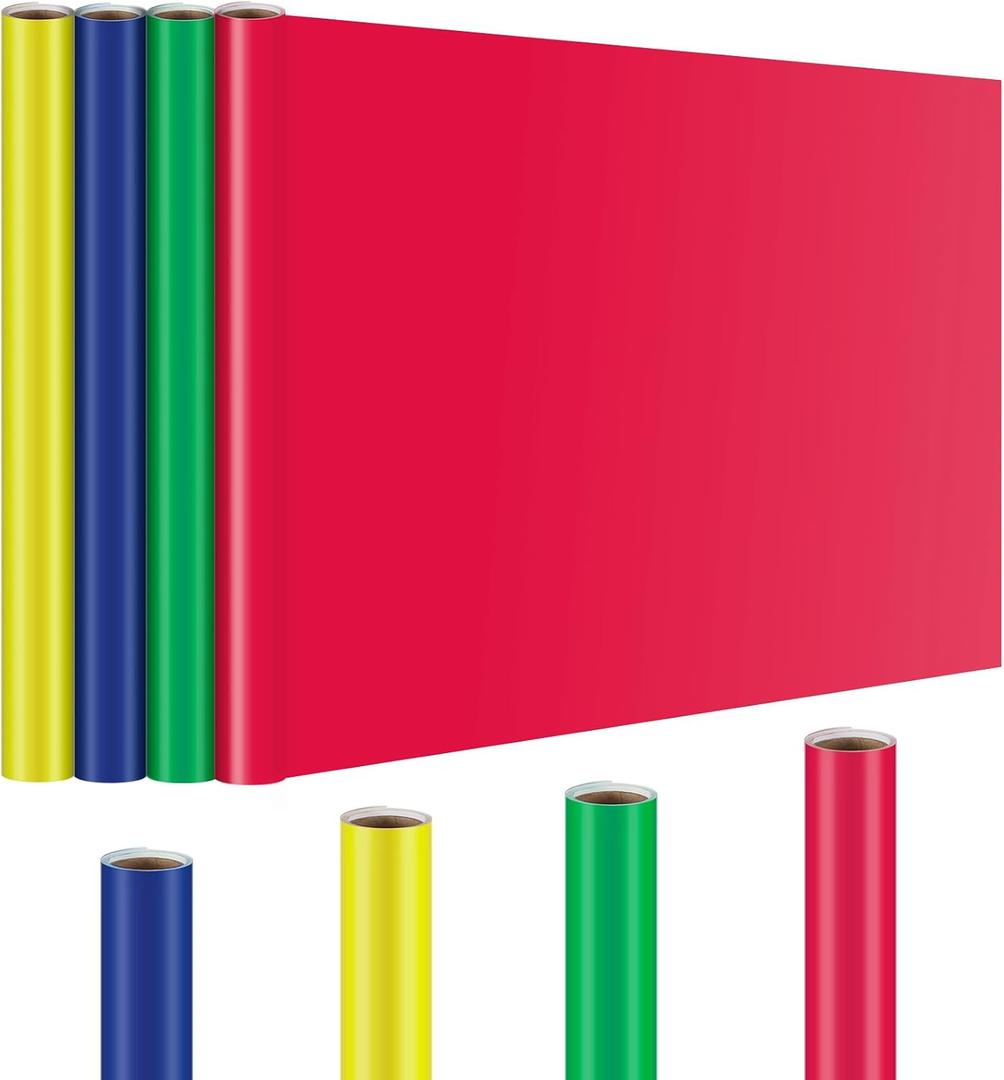 Colarr 4 Rolls Bulletin Board Paper 48'' x 12' Fade Resistant Paper for Christmas Classroom Decor Bulletin Board Roll Painting Watercolors Acrylic Paint Roll for Wall Art Crafts(Vibrant Color)
